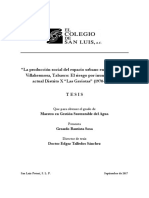 La Producción Social Del Espacio Urbano en La Ciudad de Villahermosa, Tabasco El Riesgo Por Inundación Del Actual Distrito X Las Gaviotas (1970-2008)