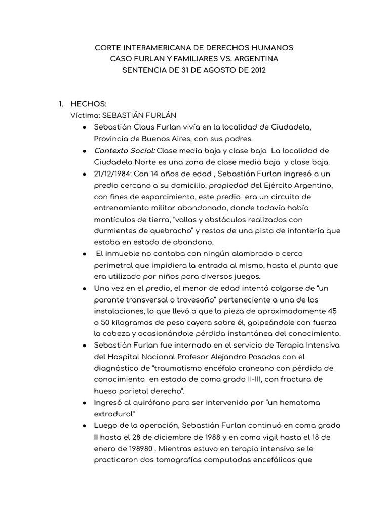 Casos Corte Interamericana | PDF | Convenio europeo de derechos humanos ...