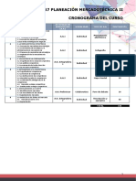 Cronograma Del Curso FT647 Planeacion Mercadotecnica Ii