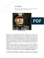 Benito Mussolini, líder del régimen fascista italiano (1922-1943