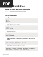 Python Cheat Sheet