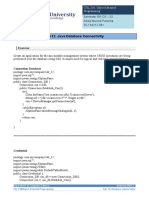 Lab12: Java Database Connectivity: Exercise