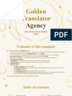 Golden Translator Agency by Slidesgo