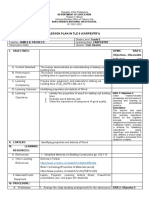 Lesson Plan in Tle 9 (Carpentry) : I. Objectives: RPMS: KRA'S, Objectives, Observable Indicators and Annotation