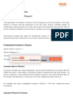 Constants in Physics