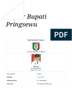 Daftar Bupati Pringsewu - Wikipedia Bahasa Indonesia, Ensiklopedia Bebas