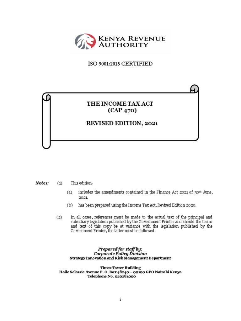 kenya income tax act cap 470