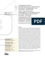 Fundamentos Micro y Macroscópicos de La Modificación Del Asfalto Convencional Con Polímeros Una Revión