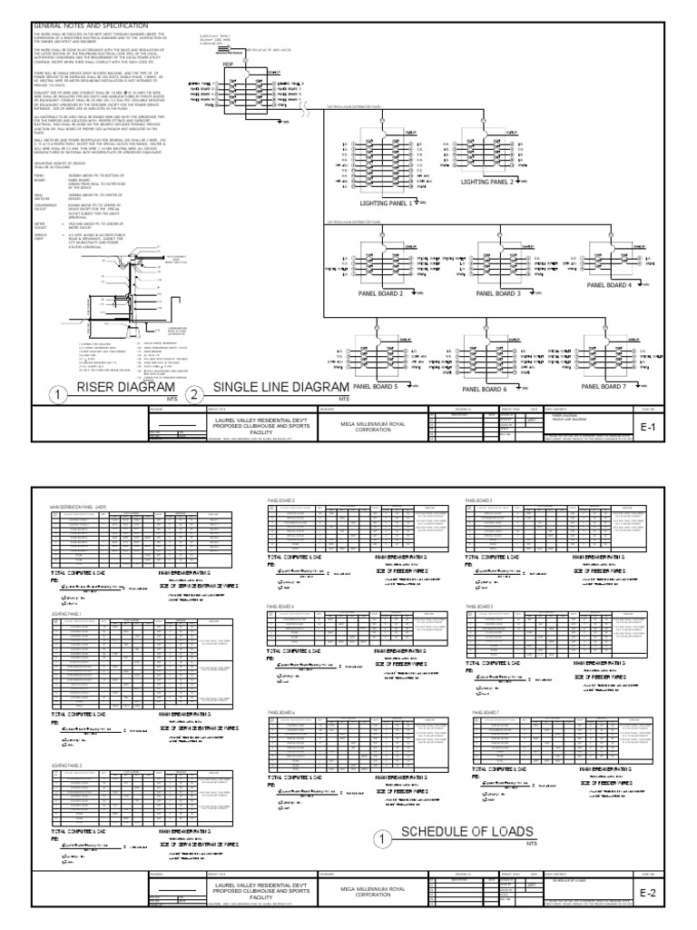 Electrical Riser and Single Line Diagram | PDF | Electrical Equipment ...