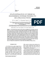 State Estimation of Chemical Engineering Systems Tending To Multiple Solutions