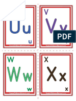 Flash Cards Alphabets UVWX