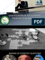 Identification of the scientific problem to be investigated