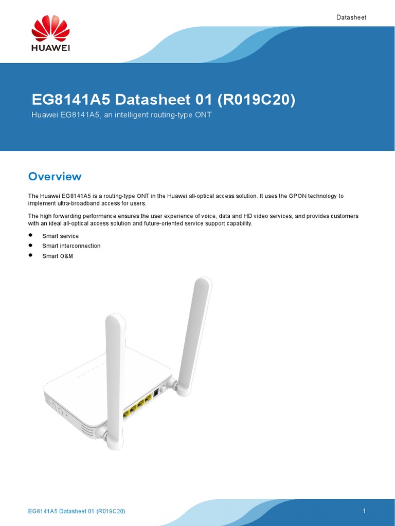 Manual Configuración Router HUAWEI EG8145V5 PDF Computer Network