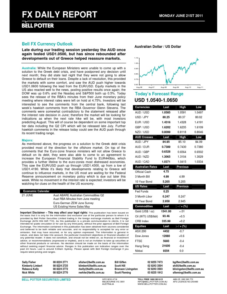 australian-dollar-outlook-21-june-2011-pdf-australian-dollar