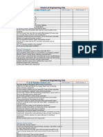 Chemical Engineering P&ID Review Checklist