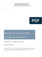 Manual de Usuario para Manejo de Sitio Web