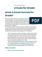 Excel Formula For Grades