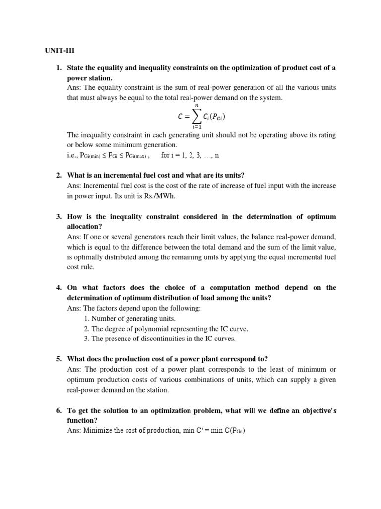 Power System EngineeringII Question Bank (3rd and 4th Units) 1219