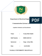 Electrical Engineering Lab Reports on Amplitude Modulation