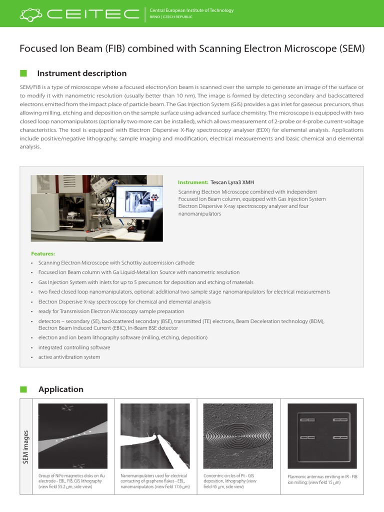 Characterizing a Dual Beam Focused Ion Beam Scanning Electron ...
