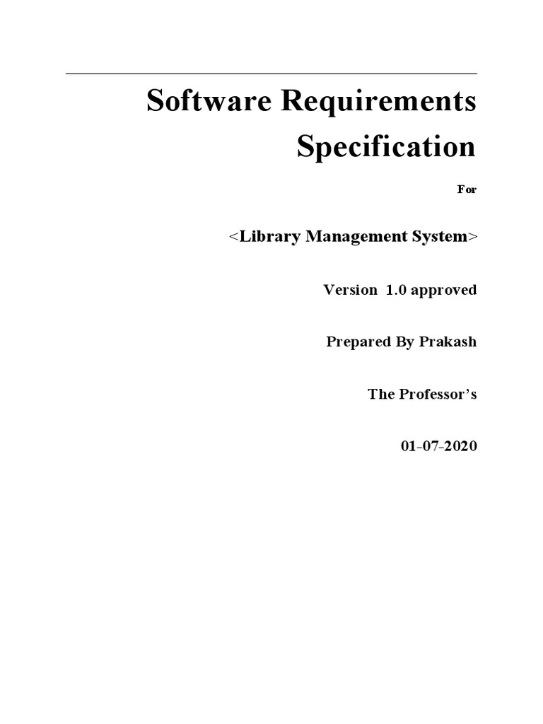 Software Requirements Specification: Library Management System ...