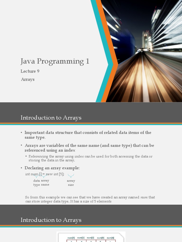 Java Programming 1: Arrays | Download Free PDF | Array Data Structure ...