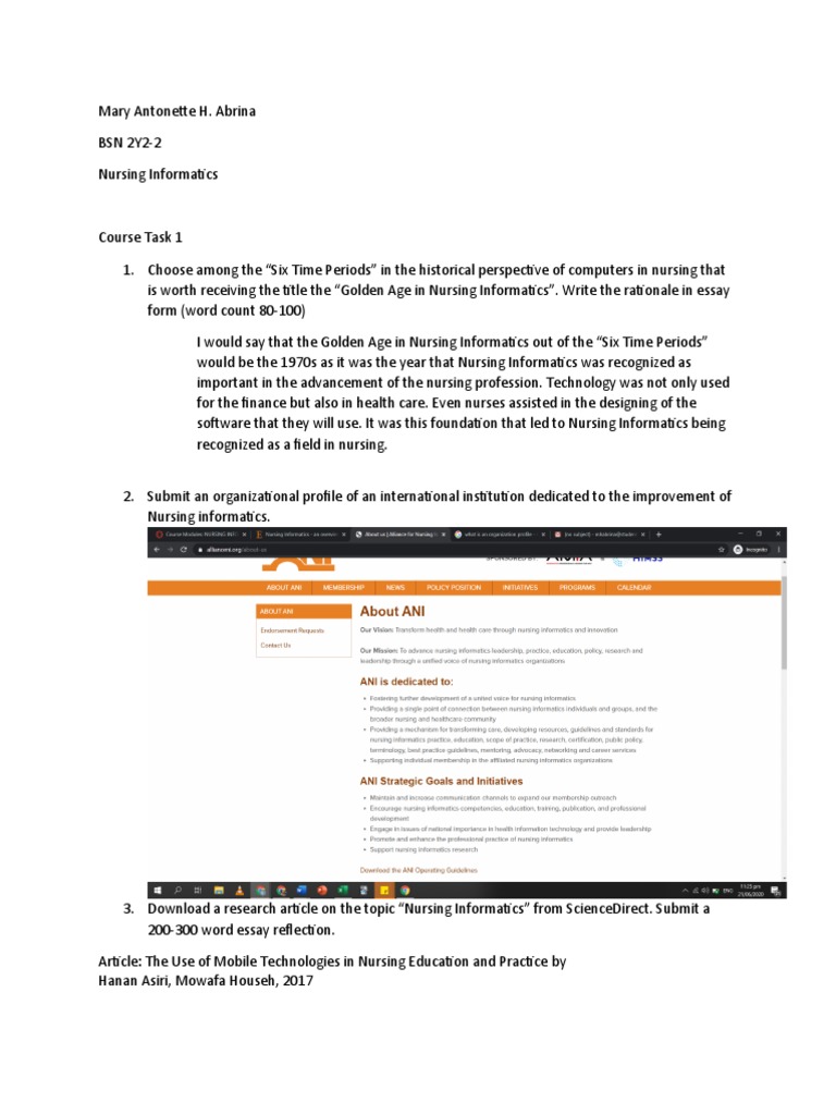 Golden Age of Nursing Informatics | PDF | Electronic Health Record ...