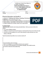 Physical Education and Health 4: I. Lesson 4: Trekking and Hiking, Camping, Orienteering