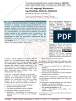 Matrix of Language Resonance Listening, Hearing, Analysis, Imitation