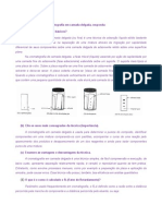 QUÍMICA ANALÍTICA INSTRUMENTAL - Lista de Exercícios - Cromatografia