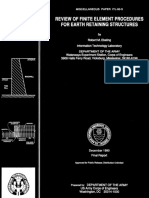 FE Procedures For Earth Retaining Structures