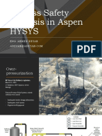 Process Safety Analysis - Aspen Hysys