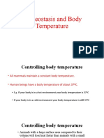 Homeostasis and Body Temperature