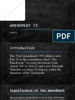 Amendment 73 of The Indian Constitution