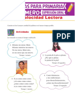 La Velocidad Lectora para Primer Grado de Primaria