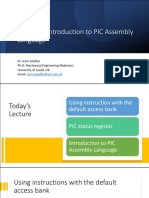 Lec - 3 Introduction To PIC Assembly Language Instructions