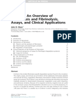 D-Dimer An Overview of Hemostasis and Fibrinolysis, Assays, and Clinical Applications