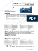 Data Sheet: Diesel Generator 1760Kw 50HZ/1500RPM Mitsubishi Model: S16R-Ptaa2-C
