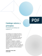 Catalogo Valores y Principios