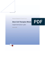 MRFF Stem Cell Therapies Mission Implementation Plan