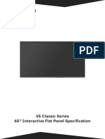 V5 Classic Series 65'' Interactive Flat Panel Specification
