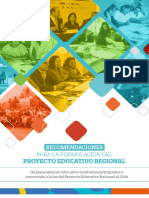 Recomendaciones Para La Formulacion Del Proyecto Educativo Regional