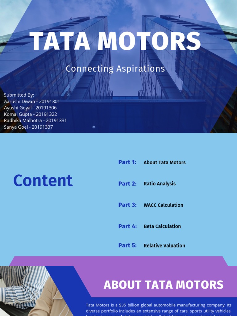 Tata Motors Presentation | PDF | Debt | Equity (Finance)
