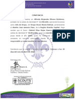 CONSTANCIA SCOUT Gabriel Elías Rojas Hanna