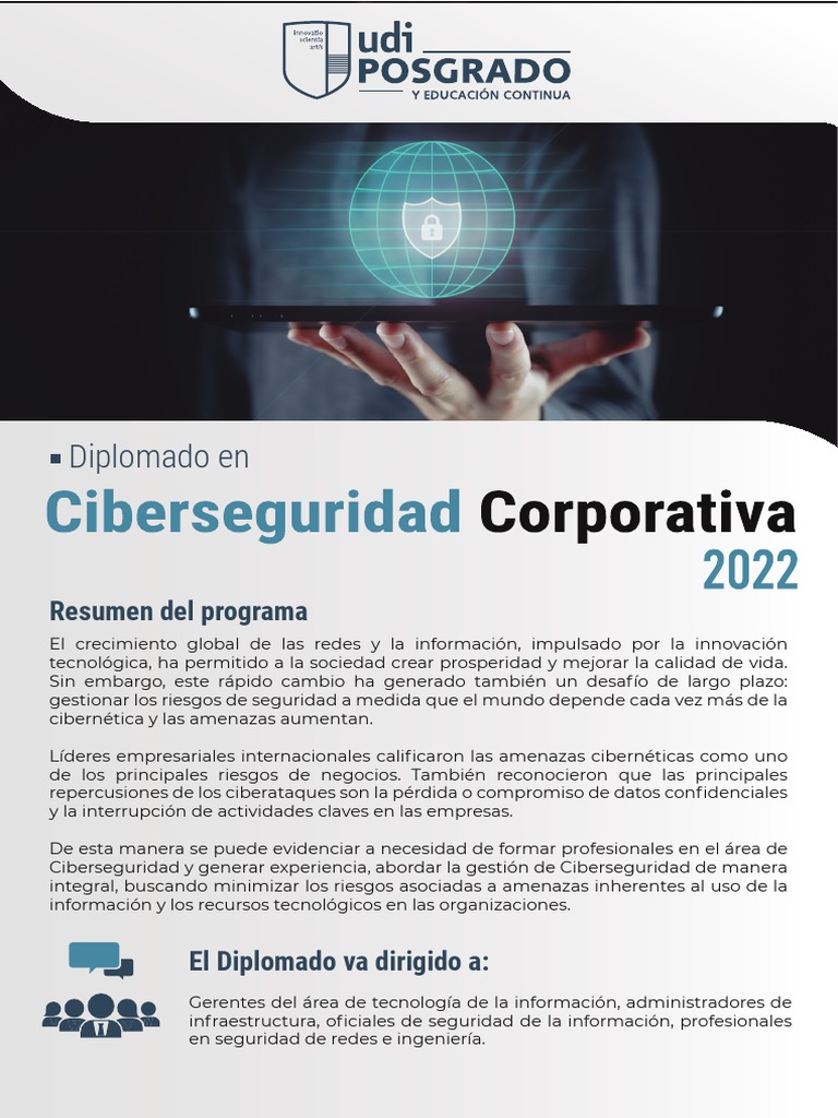 Brochure Diplomado en Ciberseguridad Corporativa | PDF | La seguridad ...