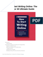 How To Start Writing Online: The Ship 30 For 30 Ultimate Guide