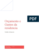 Orçamento e Gastos Da Residencia