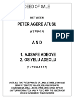 Peter Agere Atusu: Deed of Sale