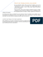 TIPOS DE CONTRATO DE TRABAJO EN EL SALVADOR