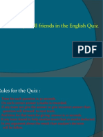 Welcome You All Friends in The English Quiz